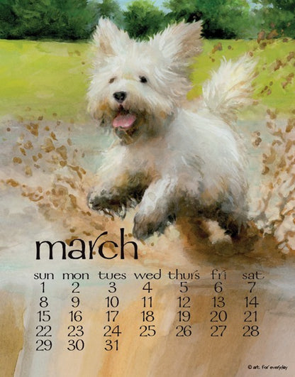 2026 Dog Days Poster Calendar 11 X 14