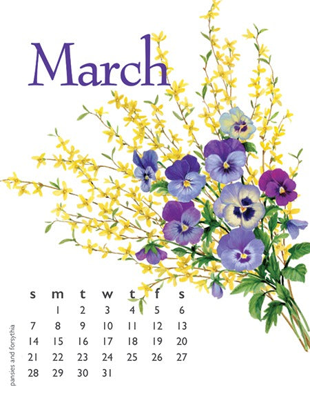 2027 Flower Spiral Desk 5X7 Inch Calendar
