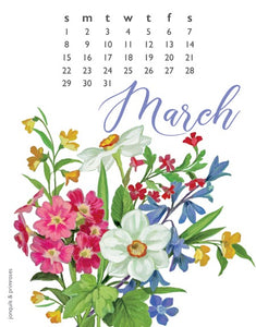2026 Flower Spiral Desk 5X7 Inch Calendar