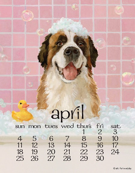2027 Dog Days Calendar 5X7"