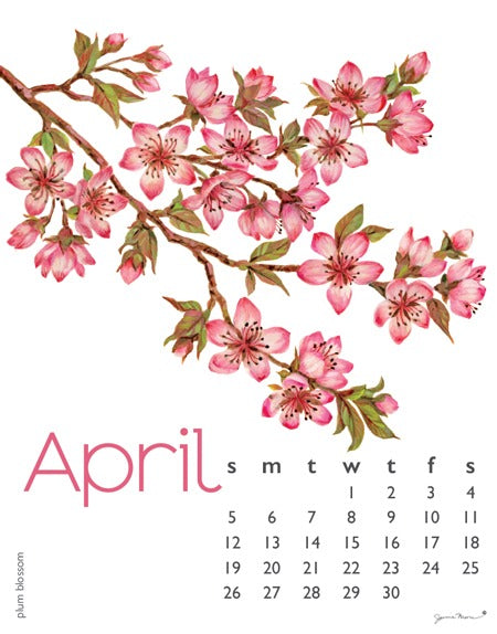 2026 Flowers Calendar 5 X 7