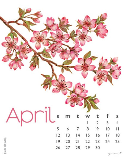 2026 Flowers Calendar 5 X 7