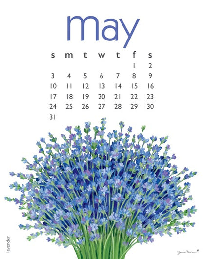 2026 Flowers Calendar 5 X 7