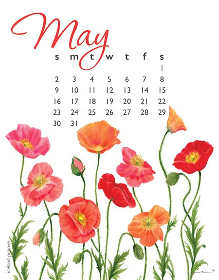 2027 Flower Spiral Desk 5X7 Inch Calendar