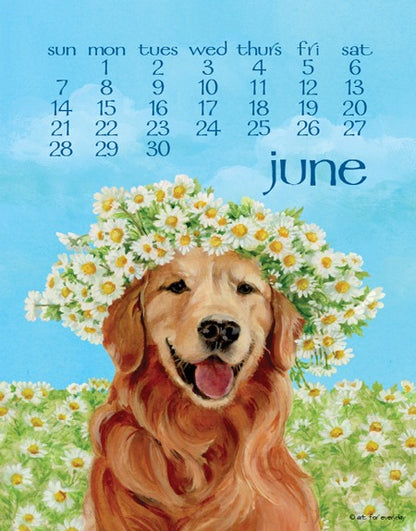 2026 Dog Days Poster Calendar 11 X 14