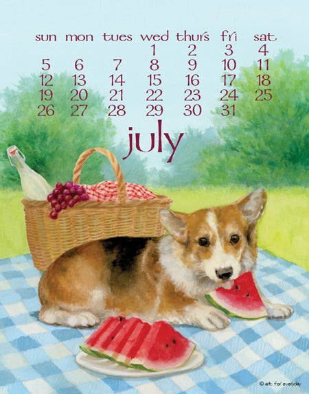 2026 Dog Days Poster Calendar 11 X 14