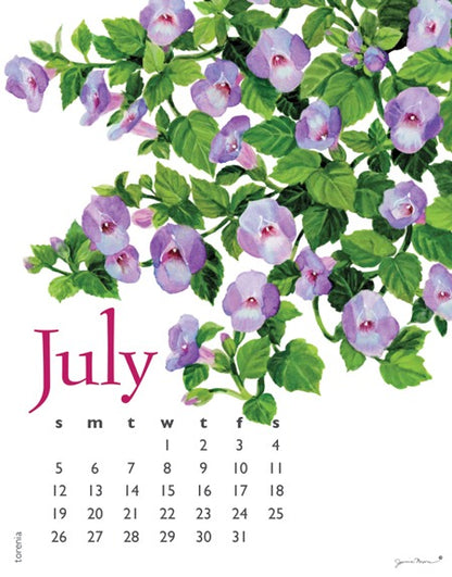 2026 Flowers Calendar 5 X 7