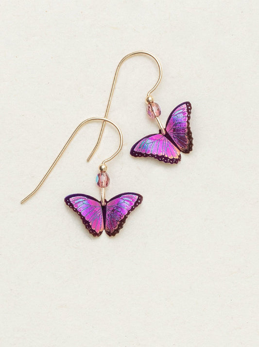 Petite Bella Butterfly Earrings Ult Viol