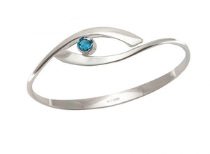 Sterling Silver Sensational Swing Blue Topaz Bracelet