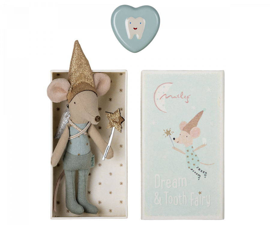Blue, Tooth Fairy Mouse in Matchbox
