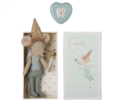 Blue, Tooth Fairy Mouse in Matchbox