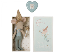 Load image into Gallery viewer, Blue, Tooth Fairy Mouse in Matchbox