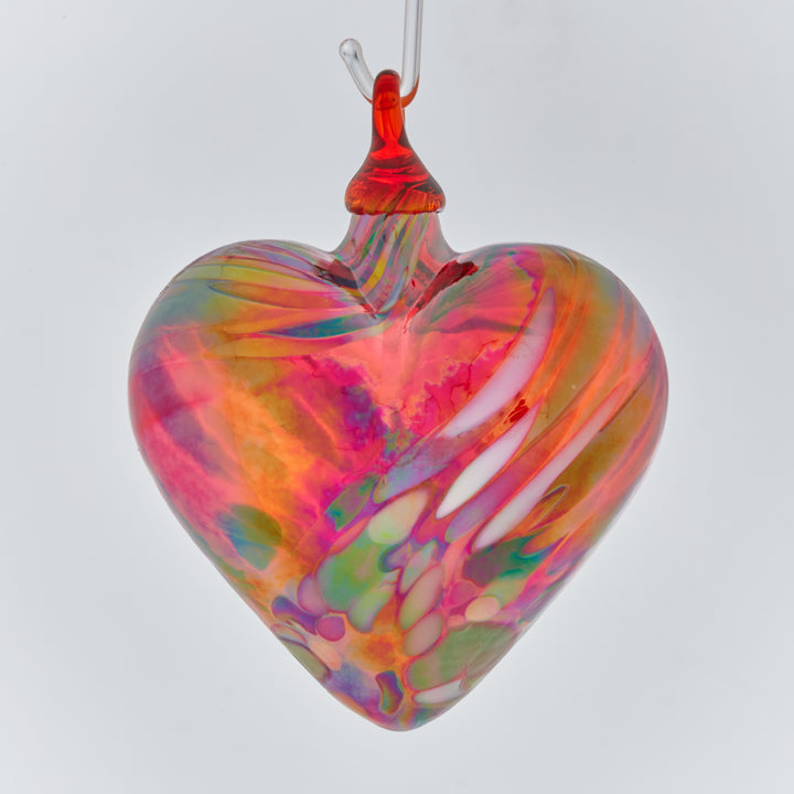 Red Feather Heart Ornament