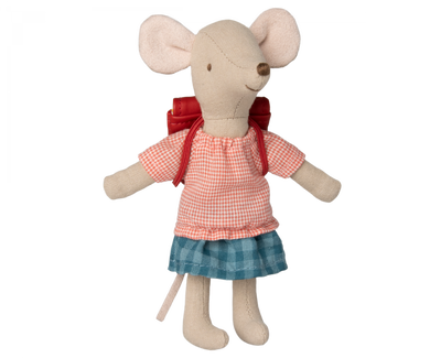 Tricycle Mouse-Big Sister w/Red Bag