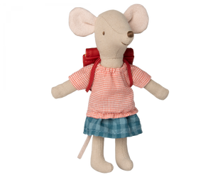 Tricycle Mouse-Big Sister w/Red Bag