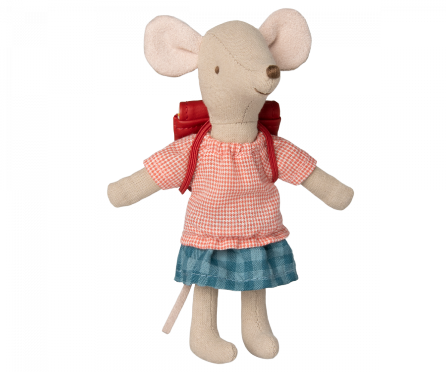 Tricycle Mouse-Big Sister w/Red Bag