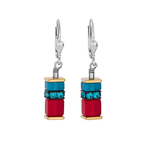Sterling and Gold Plated Crystal Earrings