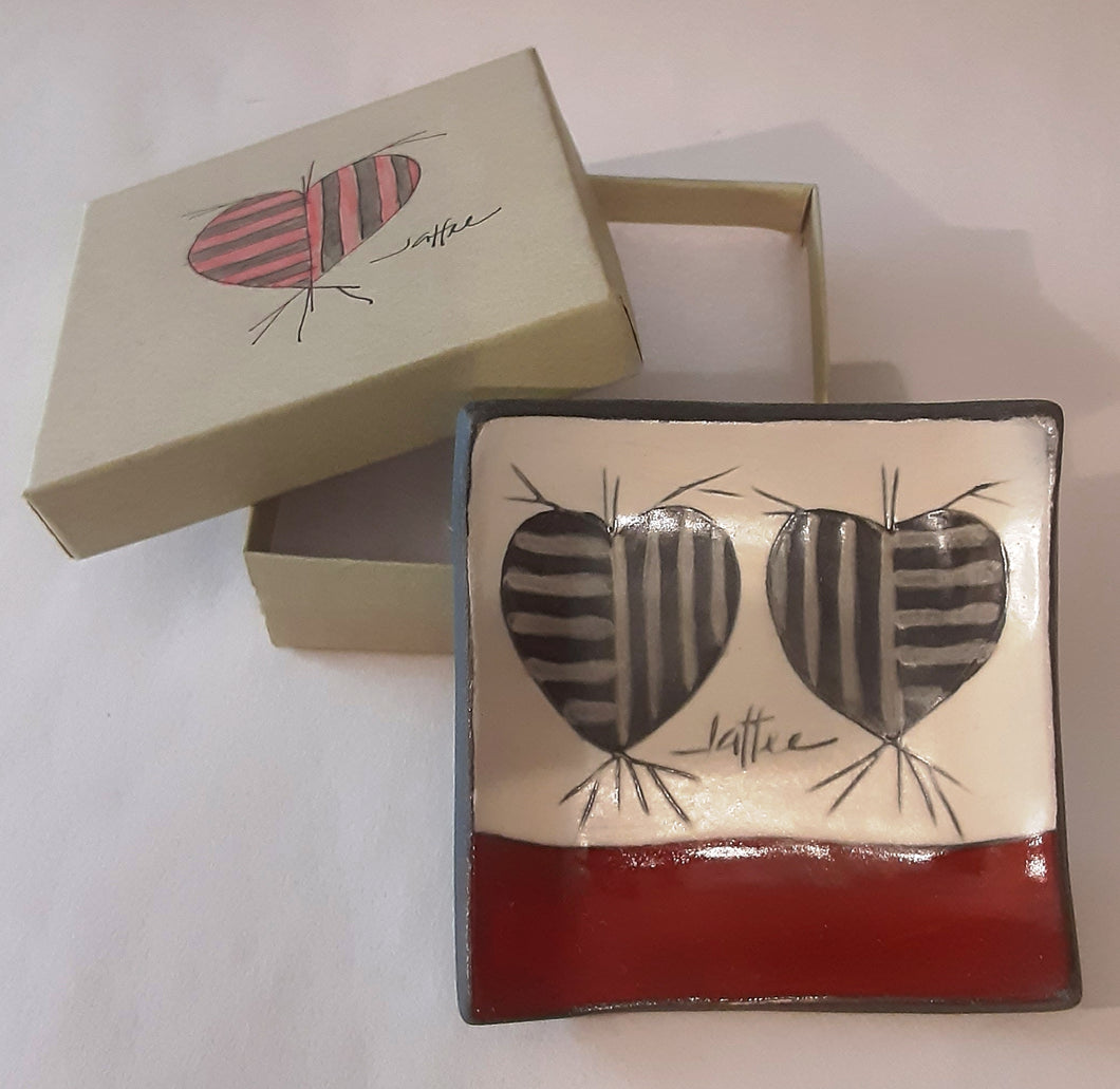 Small Porcelain Heart Tray in Box
