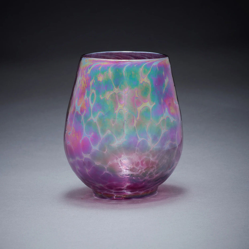 Glass Votive, in Berry Luster
