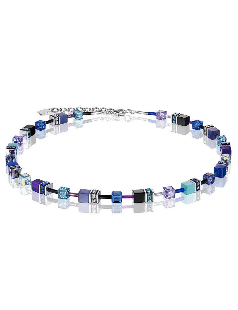 Purple and Turquoise Crystal Necklace