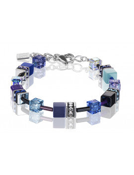 Purple and Turquoise  Crystal Bracelet