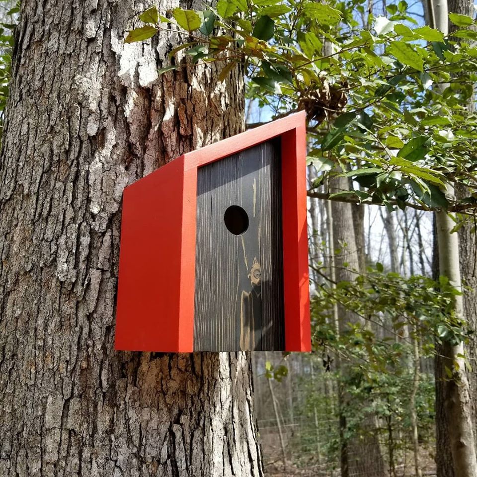 Minimalists Red Cedar and Pine Birdhouse