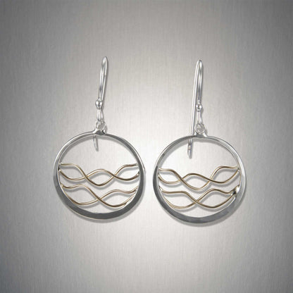 Earth's Tides - Mixed Metal Earrings
