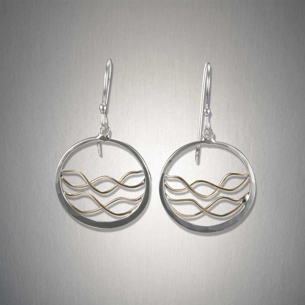 Earth's Tides - Mixed Metal Earrings