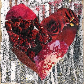 Birch Berry Heart Tile/Coaster