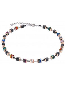 Necklace With Multicolored Rhinestone Rondells