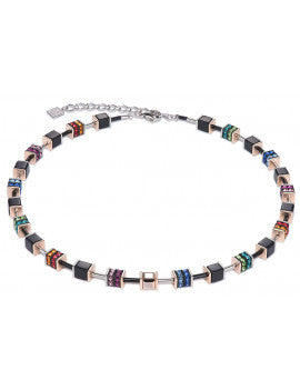 Necklace With Multicolored Rhinestone Rondells