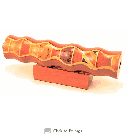 7 Inch Teleidoscope With Stand in Padauk Marquetry