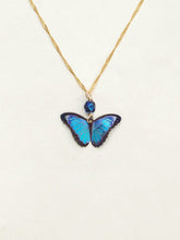 Load image into Gallery viewer, Blue-Bindi Butterfly Necklace