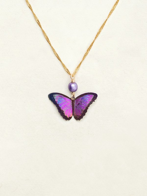 Ultra Violet Bindi Butterfly Necklace