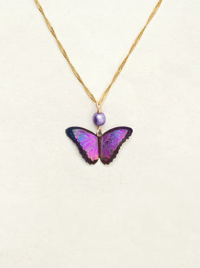 Ultra Violet Bindi Butterfly Necklace