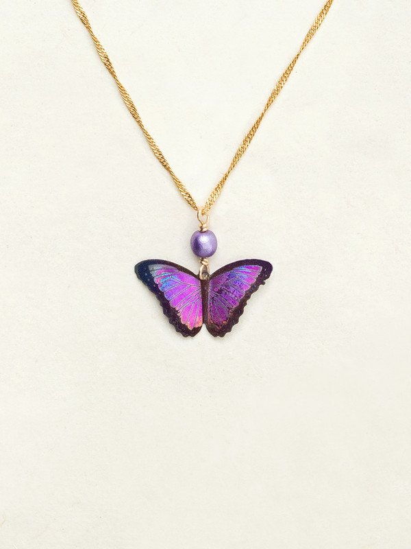 Ultra Violet Bindi Butterfly Necklace