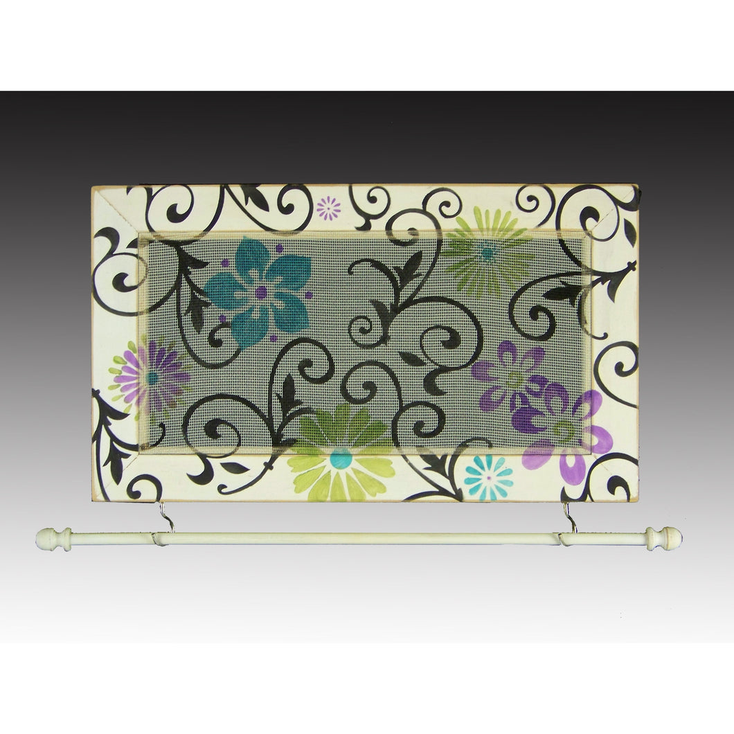 Hanging Jewelry Horiz Floral Scroll