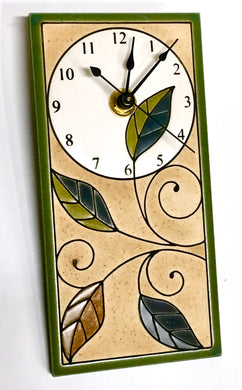 Mosaic LeavesClock