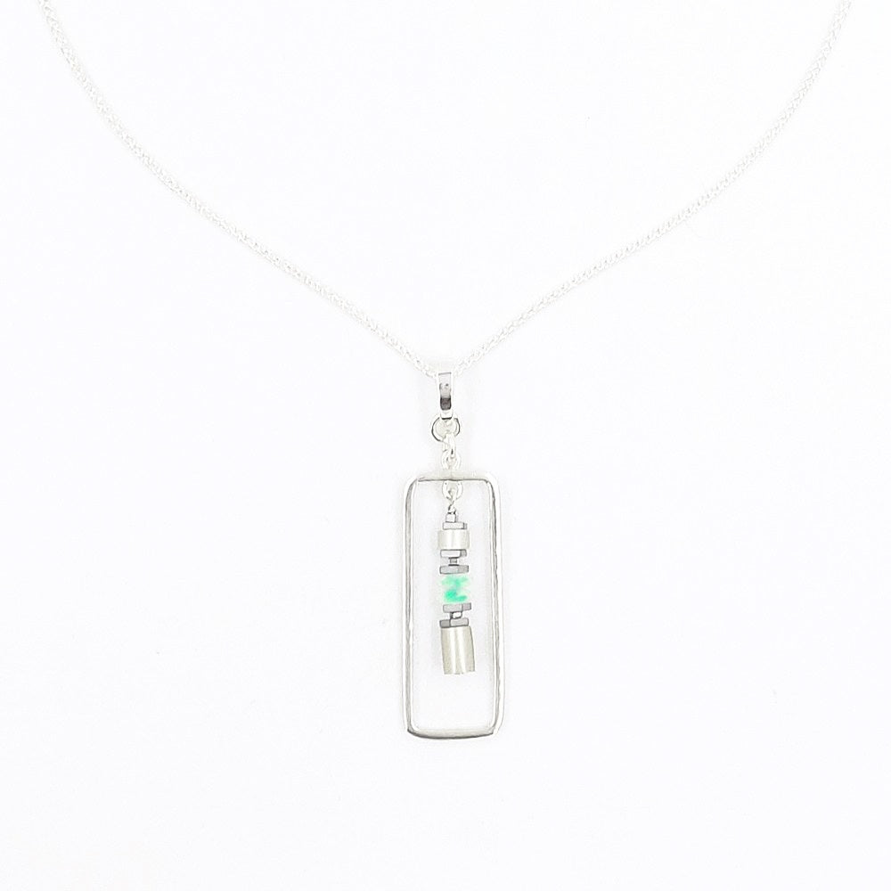 Opal and Hematine Pendant