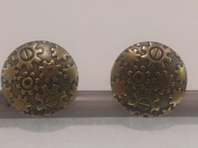 Load image into Gallery viewer, Brass Cufflinks with Gears On A Disc