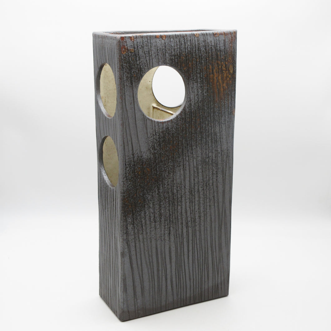 Cuboid Vase With Ash Glaze