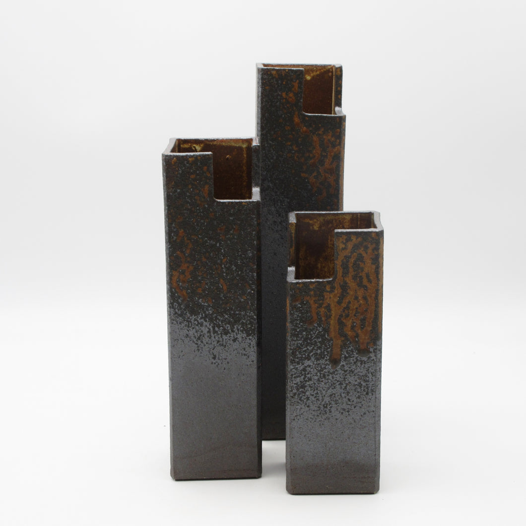 Mini Cylinder Set of 3 Wood Ash