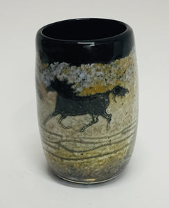 Drinking Cup Black Horse