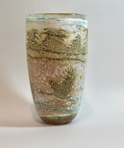 Cranes in Flight Vase