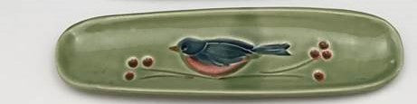 Bird Olive Dish in Florentine Green