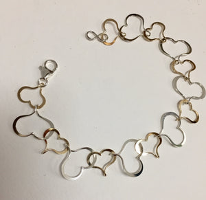 Bracelet Linked Hearts