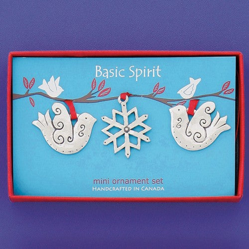 Orn, Doves/Snowflakes 3 PCS