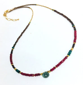 Necklace Emerald Ruby