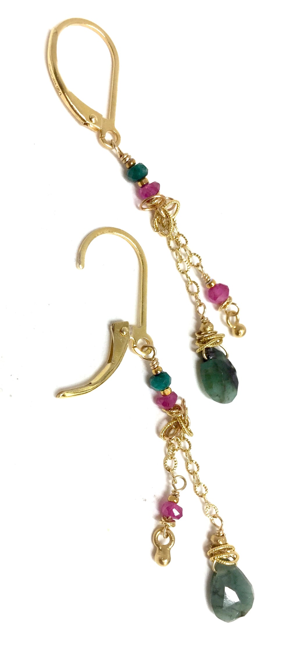Emerald Ruby Earrings