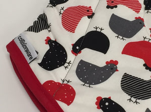 Oven Mitt With Chickens